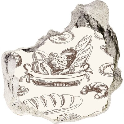 Samoprzylepna dziura na ścianę Koszyk z pieczywem