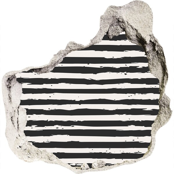 Fototapeta dziura na ścianę Zniszczona ściana z pasami