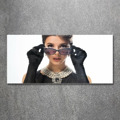 Foto obraz akryl Kobieta w okularach
