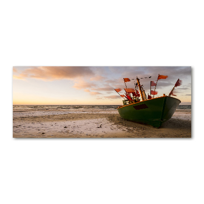 Foto obraz akryl Kuter rybacki plaża