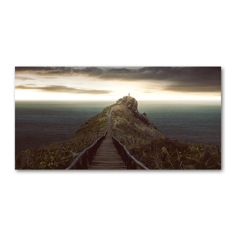 Foto obraz szkło akryl Ścieżka na skale