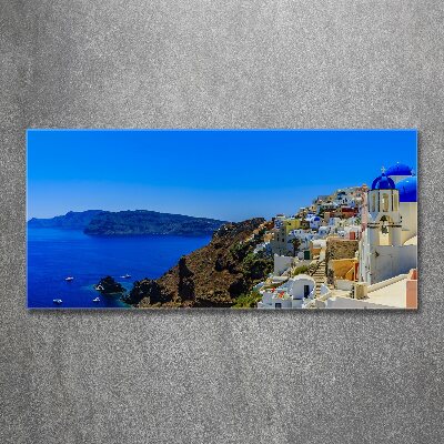 Foto obraz szkło akryl Santoryn Grecja