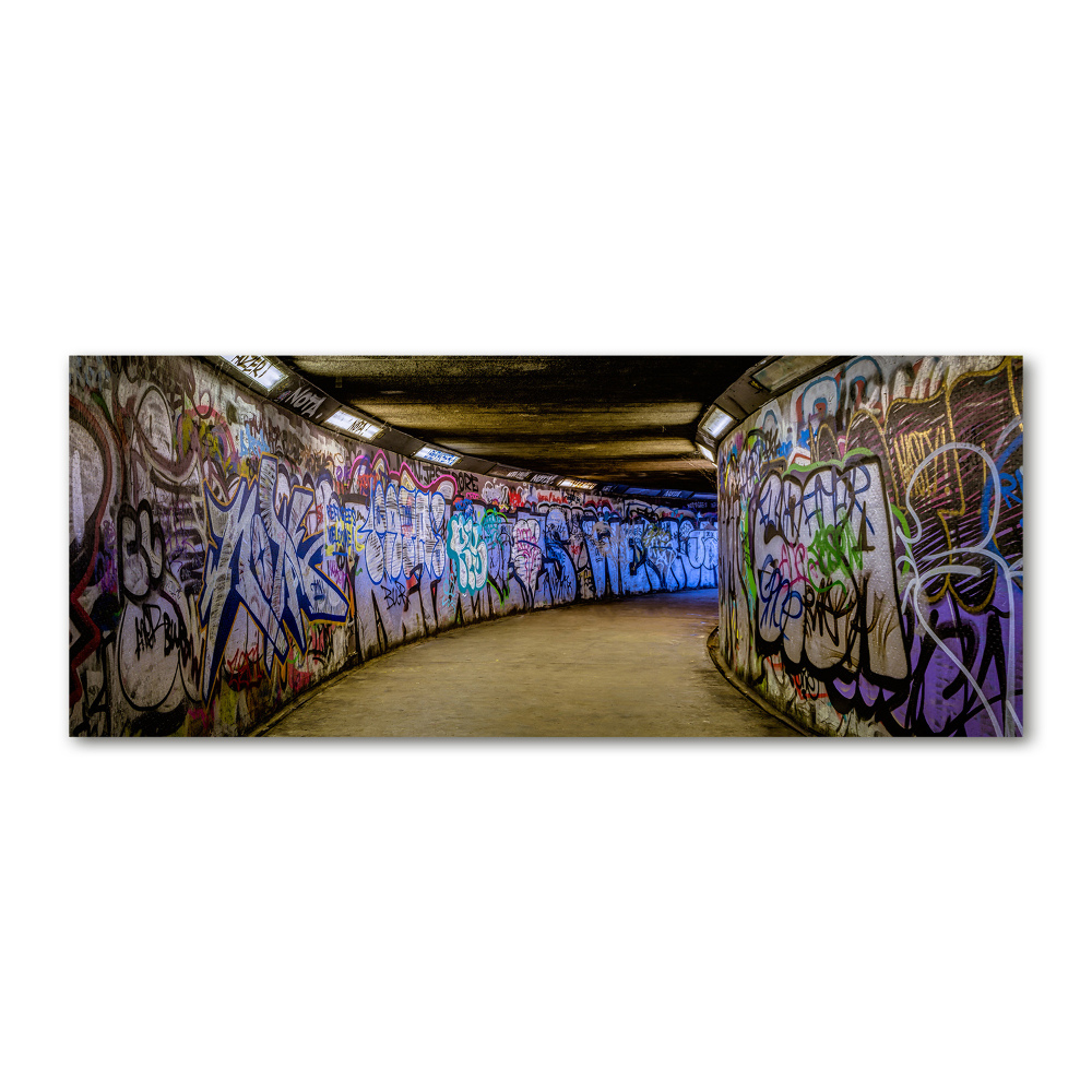 Foto obraz szkło akryl Graffiti w metrze