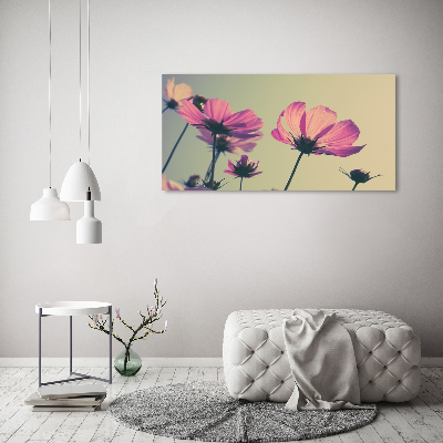 Obraz zdjęcie szkło akryl Różowe kwiaty