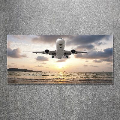 Foto obraz akryl Samolot nad morzem