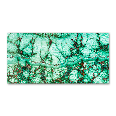 Foto obraz szkło akryl Malachit tekstura