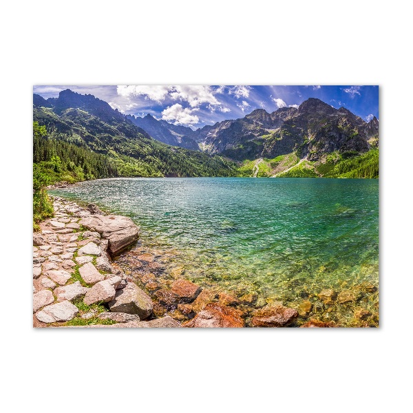 Foto obraz szkło akryl Morskie oko Tatry