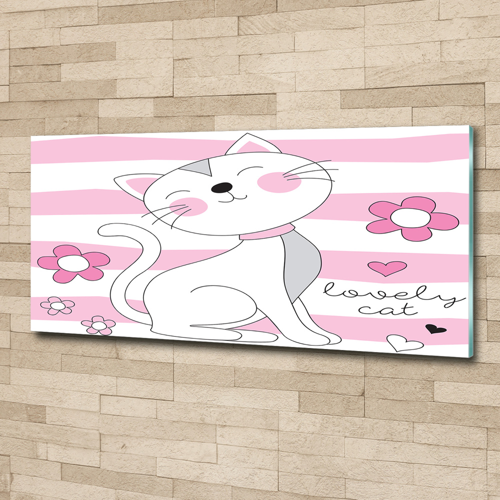Obraz zdjęcie na ścianę akryl Biały kot