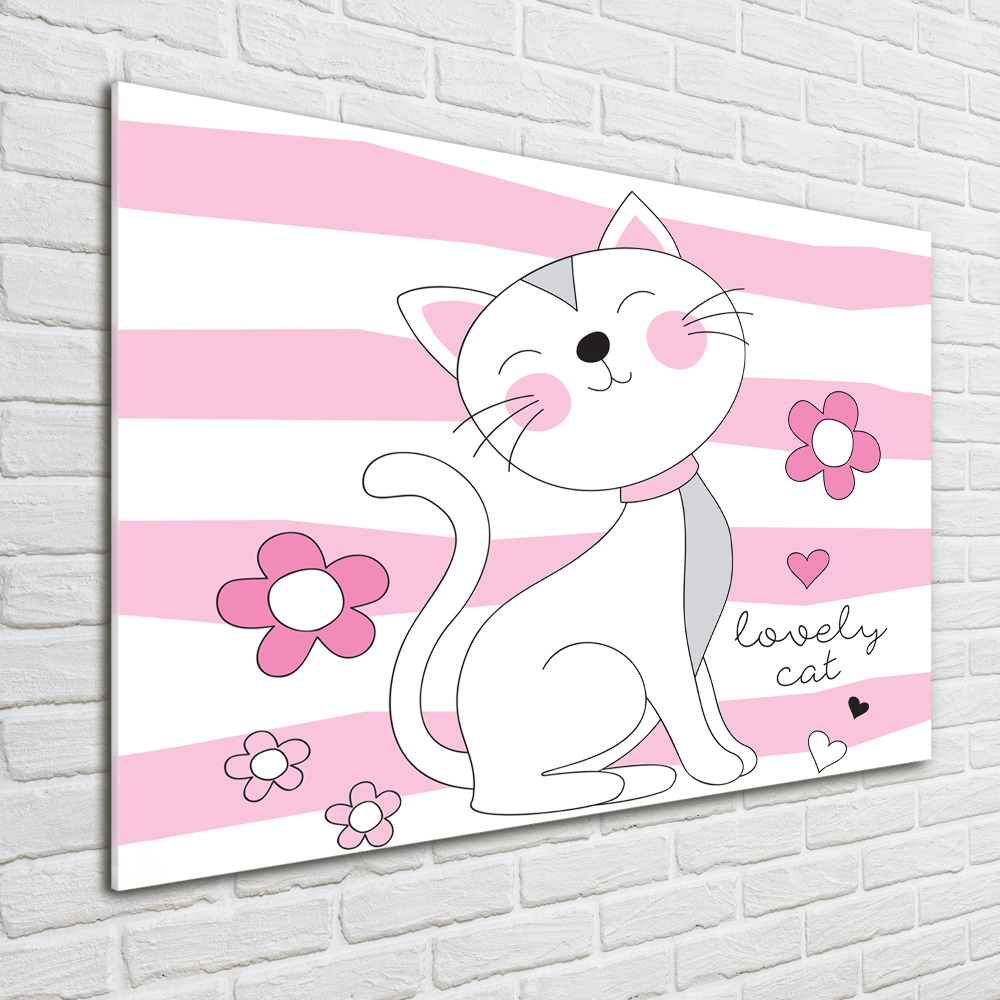 Obraz zdjęcie na ścianę akryl Biały kot