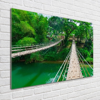 Foto obraz szkło akryl Most nad rzeką
