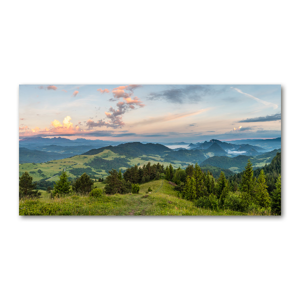 Foto obraz szkło akryl Panorama Pieniny