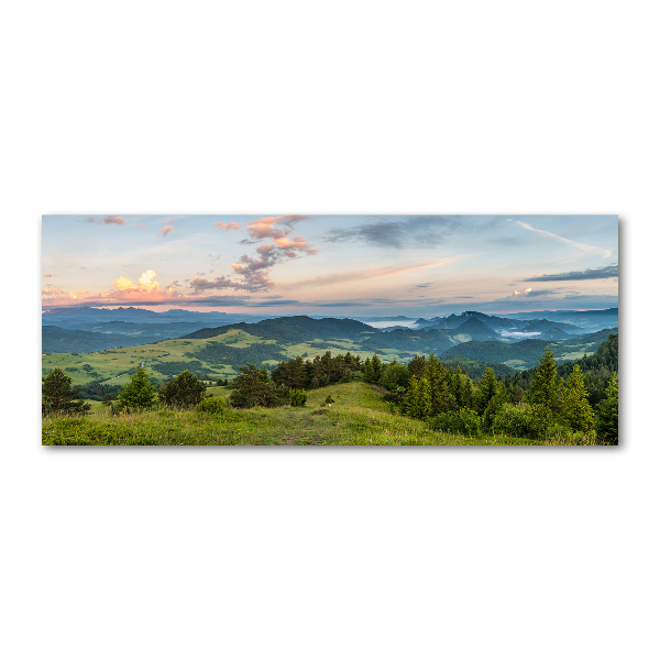 Foto obraz szkło akryl Panorama Pieniny