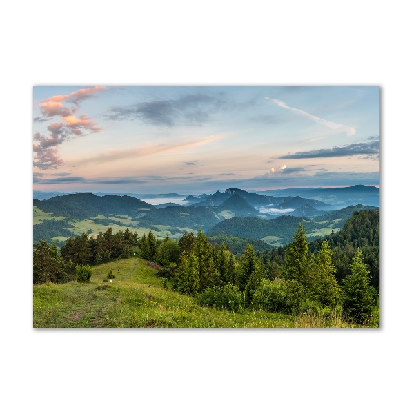 Foto obraz szkło akryl Panorama Pieniny