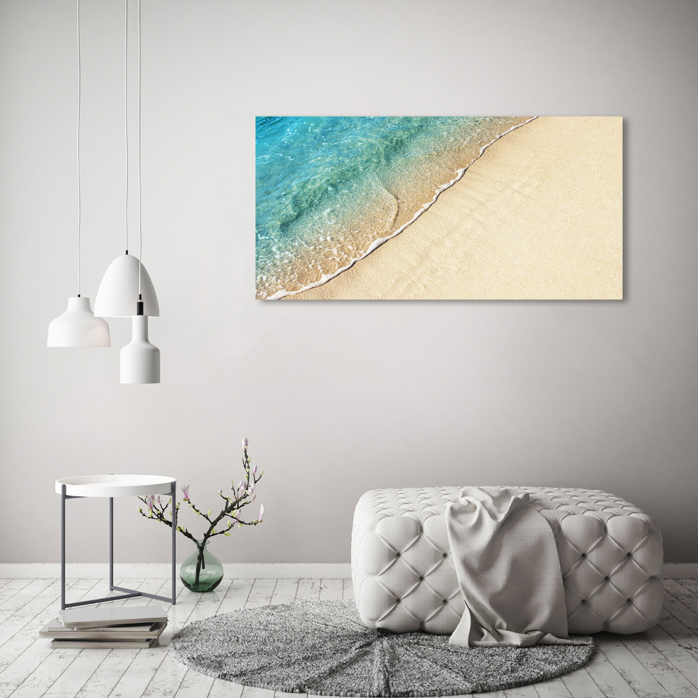 Foto obraz szkło akryl Fala na plaży