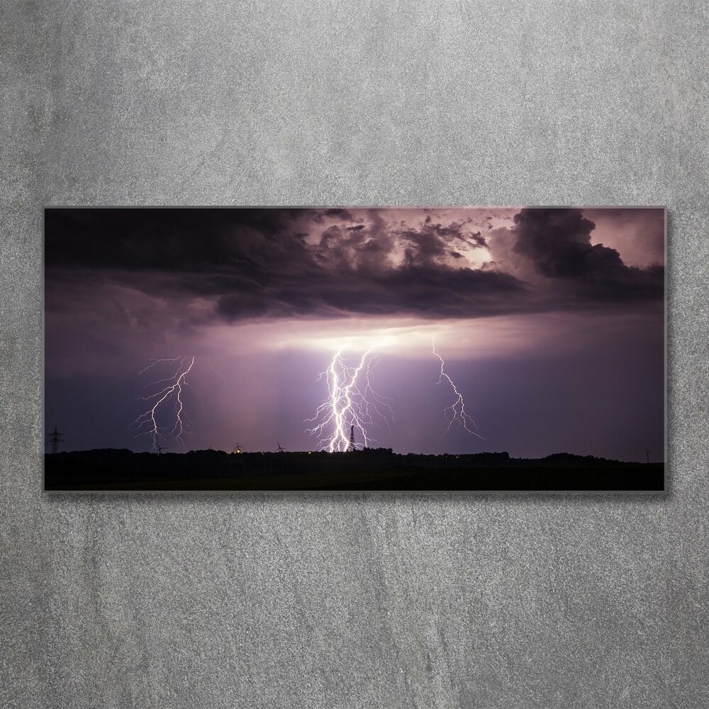 Foto obraz szkło akryl Burza z piorunami