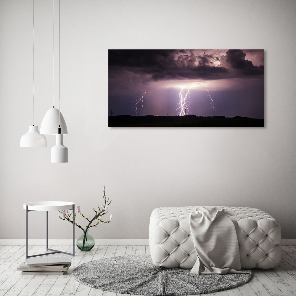 Foto obraz szkło akryl Burza z piorunami