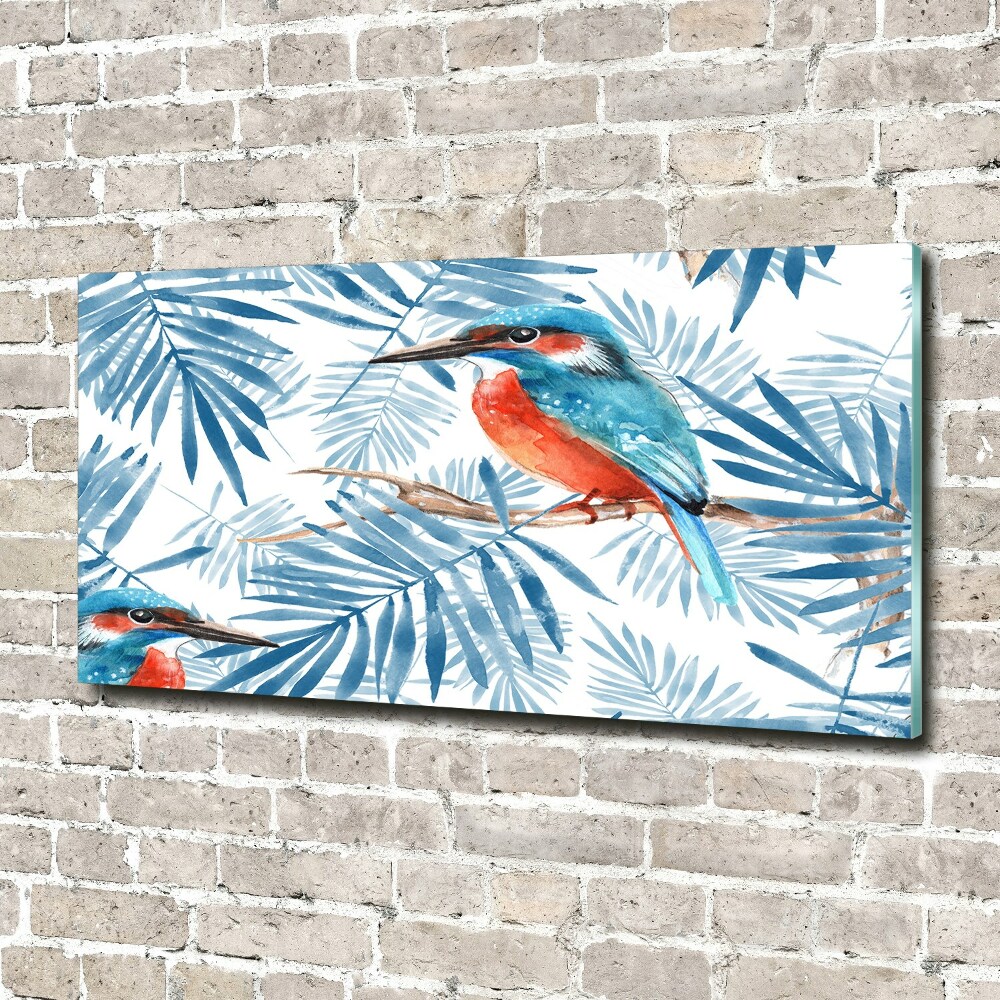 Obraz zdjęcie szkło akryl Rośliny i ptak