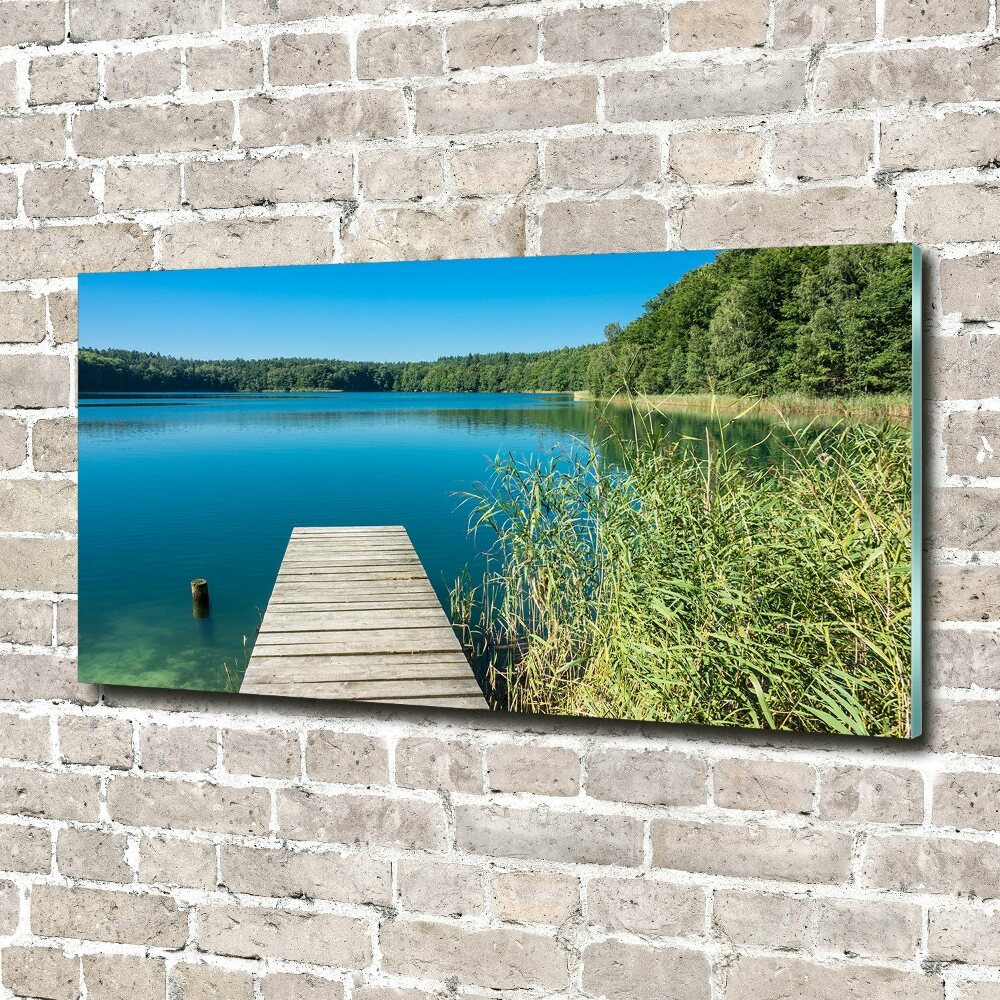 Foto obraz szkło akryl Molo nad jeziorem