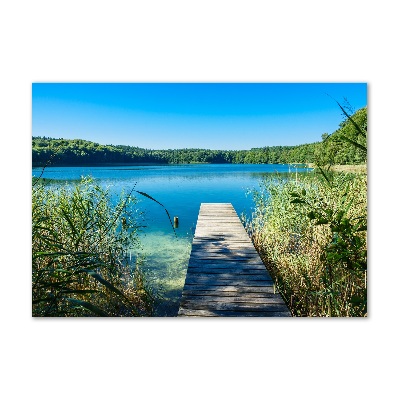 Foto obraz szkło akryl Molo nad jeziorem