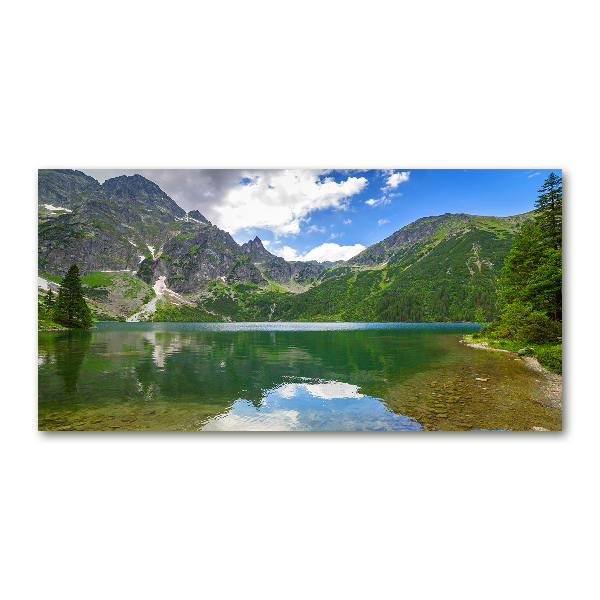 Foto obraz szkło akryl Morskie oko Tatry