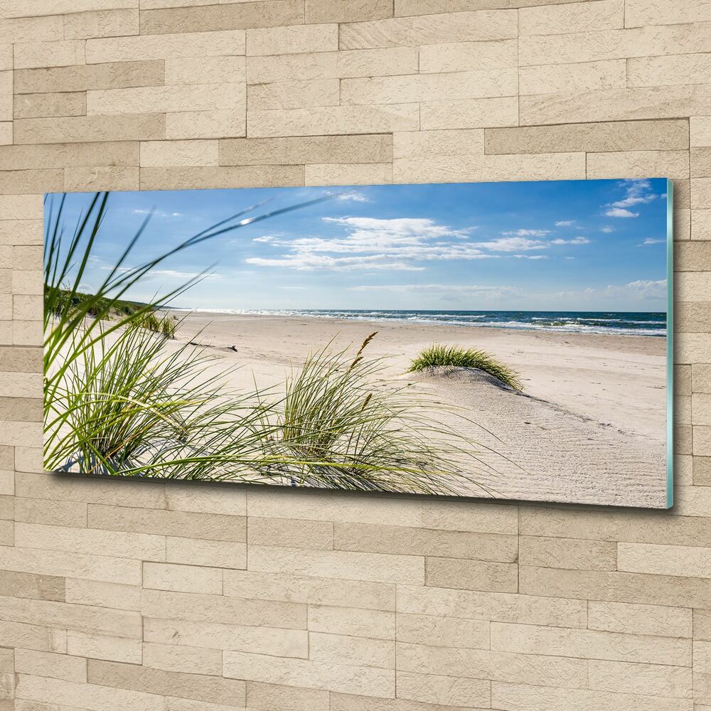 Foto obraz szkło akryl Mrzeżyno plaża