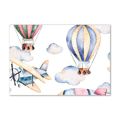 Foto obraz szkło akryl Samoloty i balony