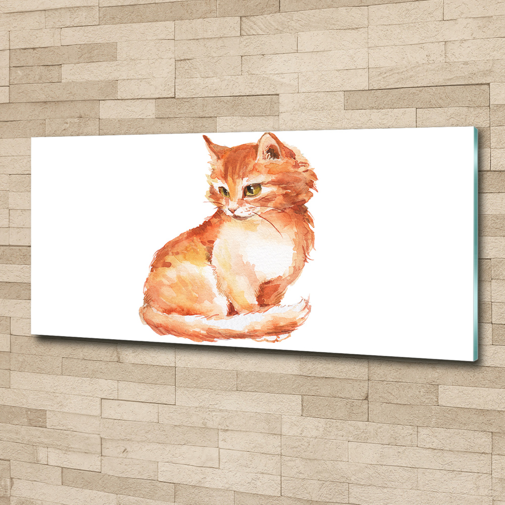 Foto obraz na ścianę akryl Rudy kot