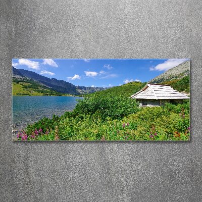 Foto obraz szkło akryl Domek w Tatrach