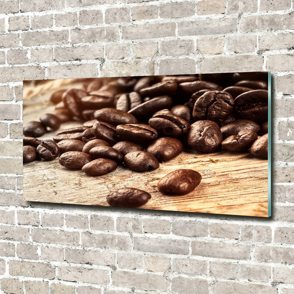 Obraz zdjęcie szkło akryl Ziarna kawy