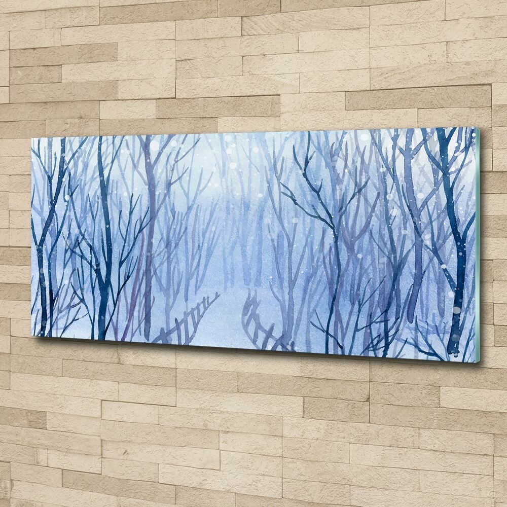 Foto obraz na ścianę akryl Las zimą