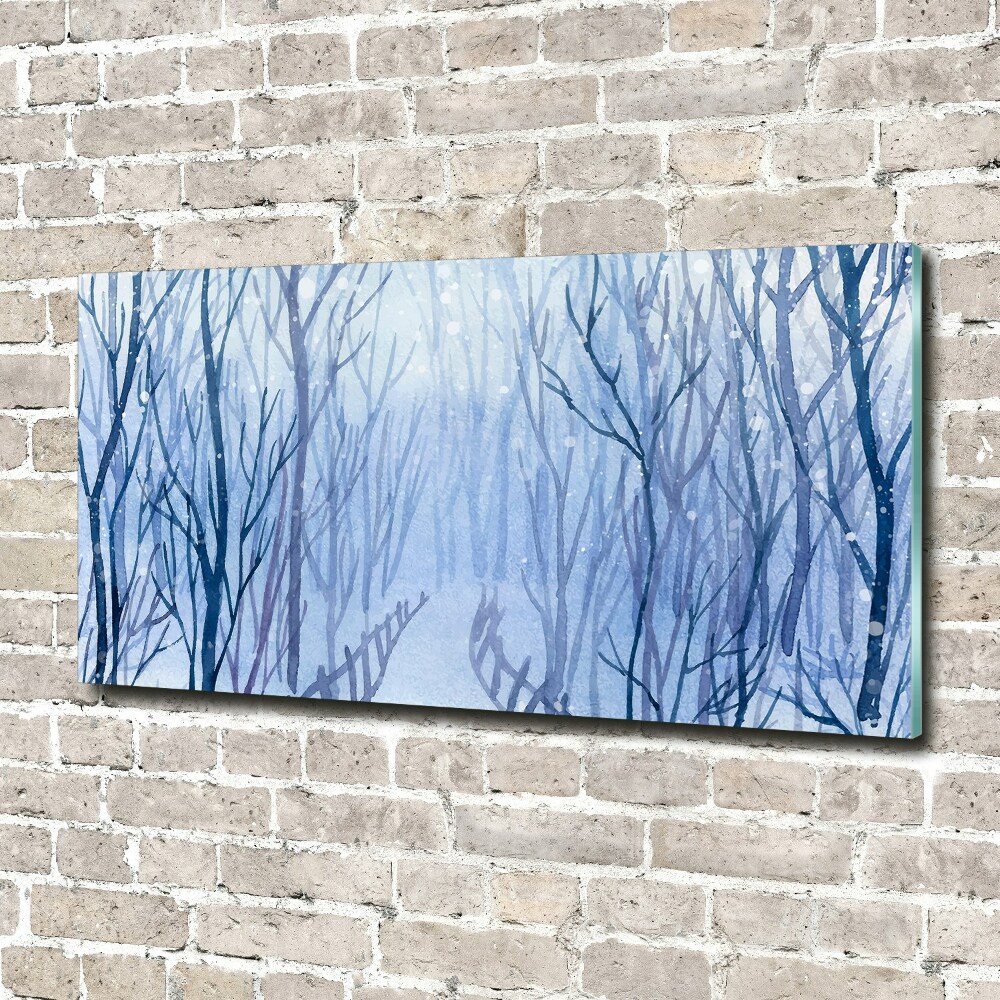 Foto obraz na ścianę akryl Las zimą