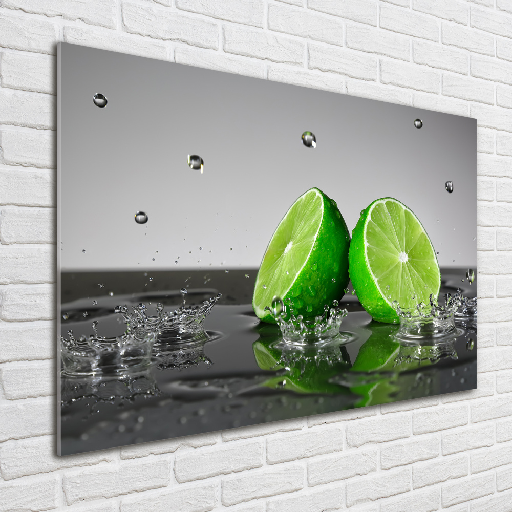 Obraz zdjęcie szkło akryl Limonka w wodzie
