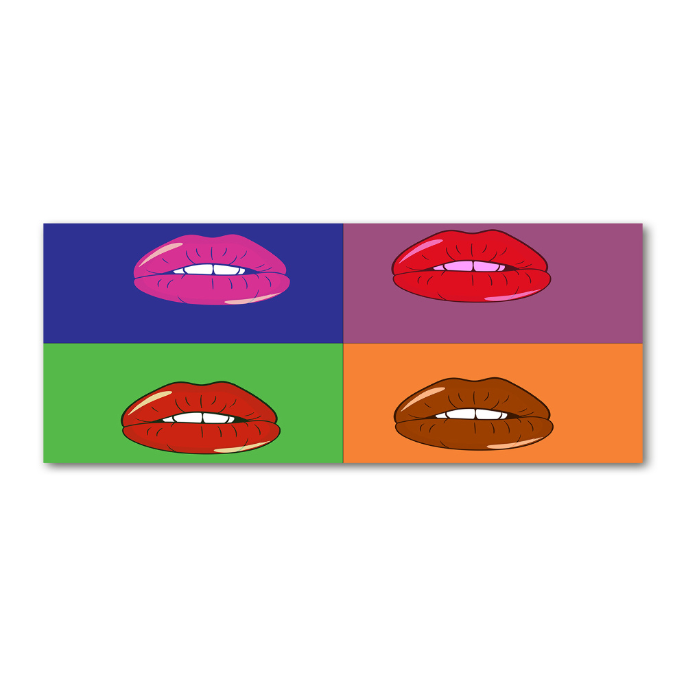 Foto obraz szkło akryl Kolorowe usta
