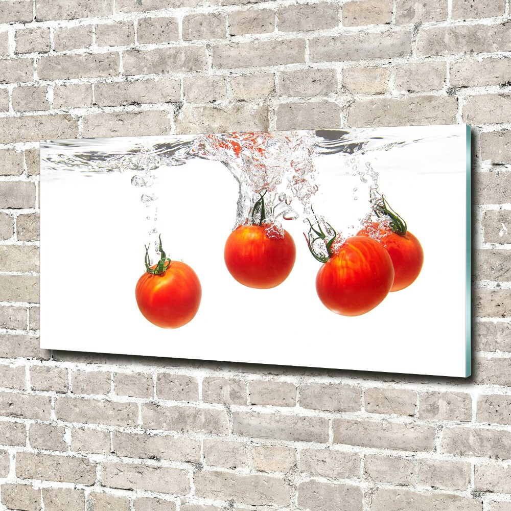 Foto obraz szkło akryl Pomidory pod wodą