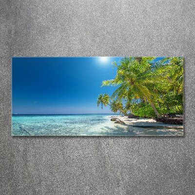 Foto obraz szkło akryl Malediwy plaża