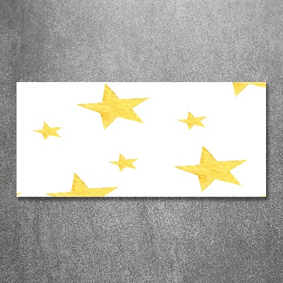 Foto obraz szkło akryl Żółte gwiazdy