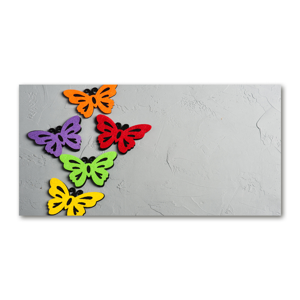 Foto obraz szkło akryl Kolorowe motyle