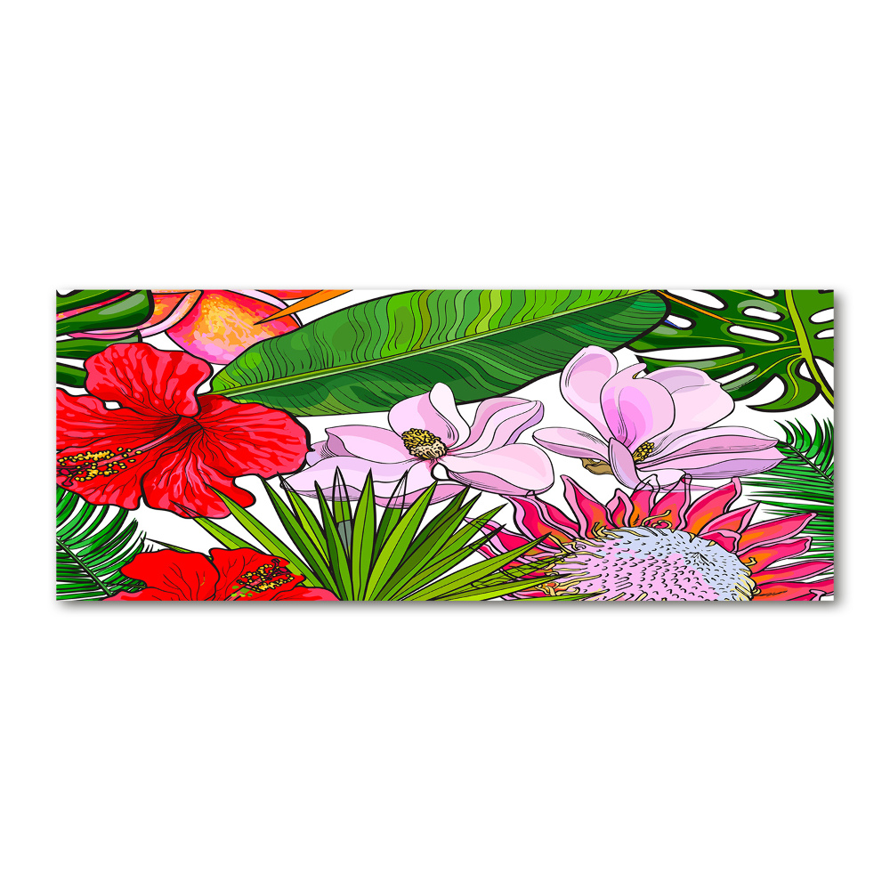 Obraz zdjęcie szkło akryl Hawajskie kwiaty