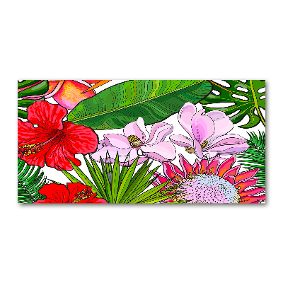 Obraz zdjęcie szkło akryl Hawajskie kwiaty