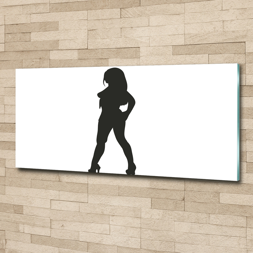 Foto obraz szkło akryl Sylwetka kobiety