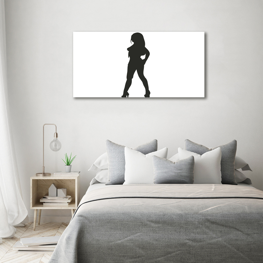 Foto obraz szkło akryl Sylwetka kobiety