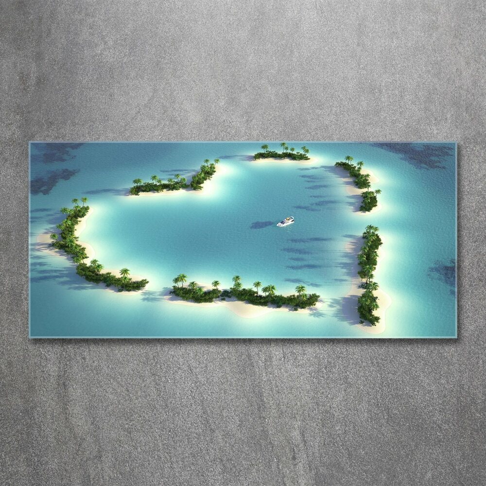 Foto obraz akryl Wyspy kształt serca
