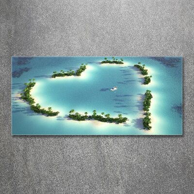 Foto obraz akryl Wyspy kształt serca
