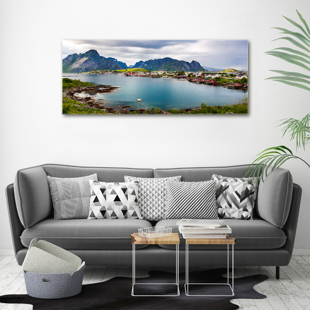 Foto obraz szkło akryl Lofoty w Norwegii