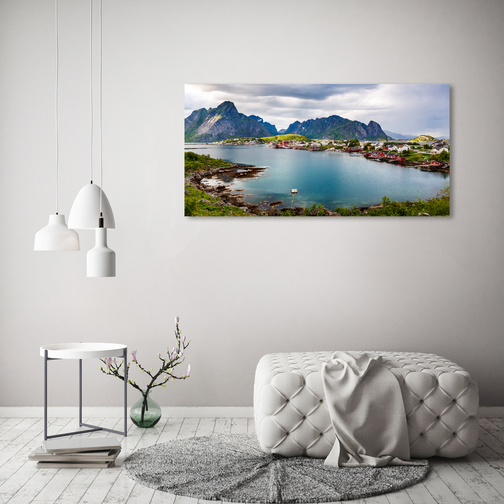 Foto obraz szkło akryl Lofoty w Norwegii