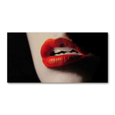 Foto obraz szkło akryl Czerwone usta