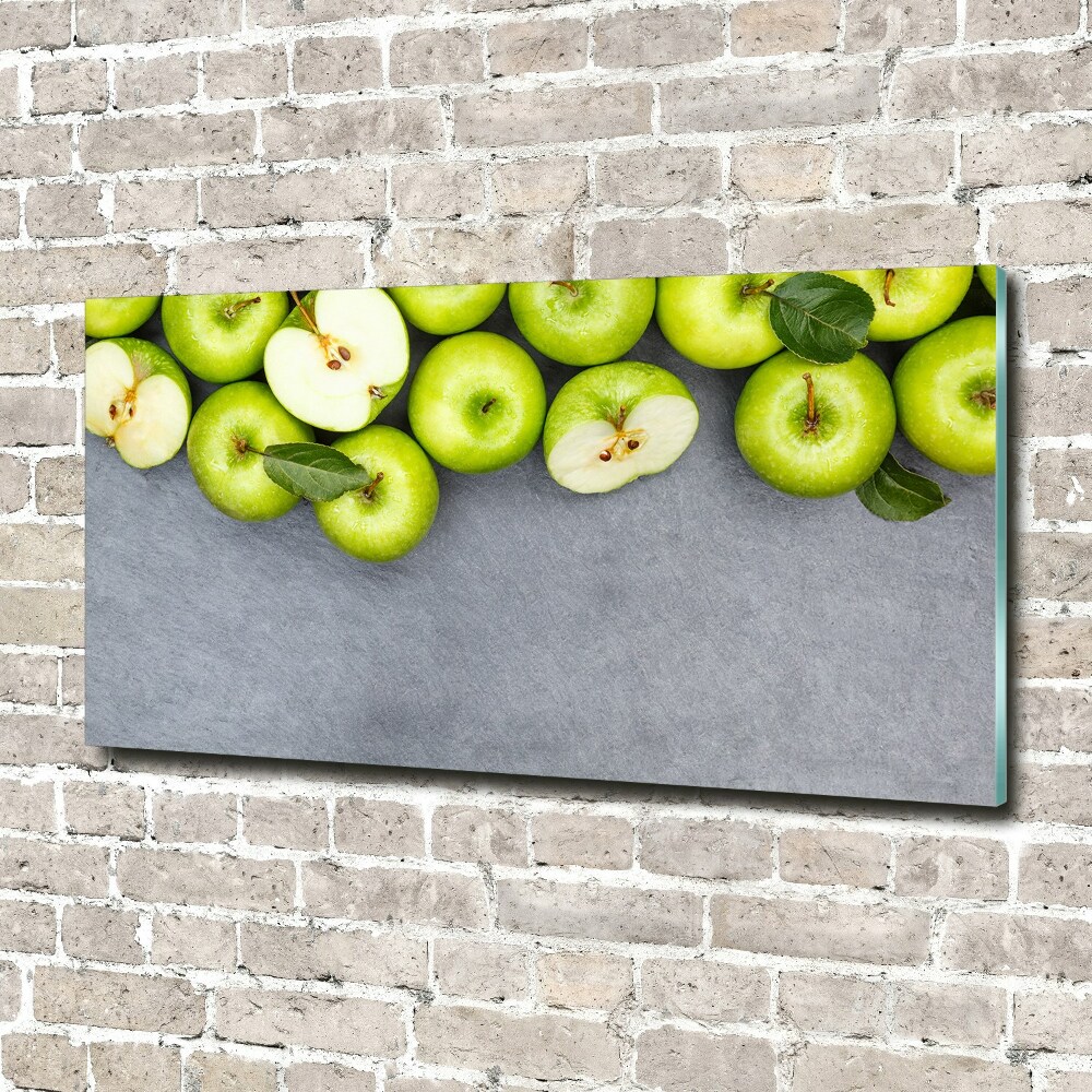 Obraz zdjęcie szkło akryl Zielone jabłka