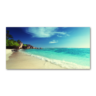 Foto obraz szkło akryl Seszele plaża