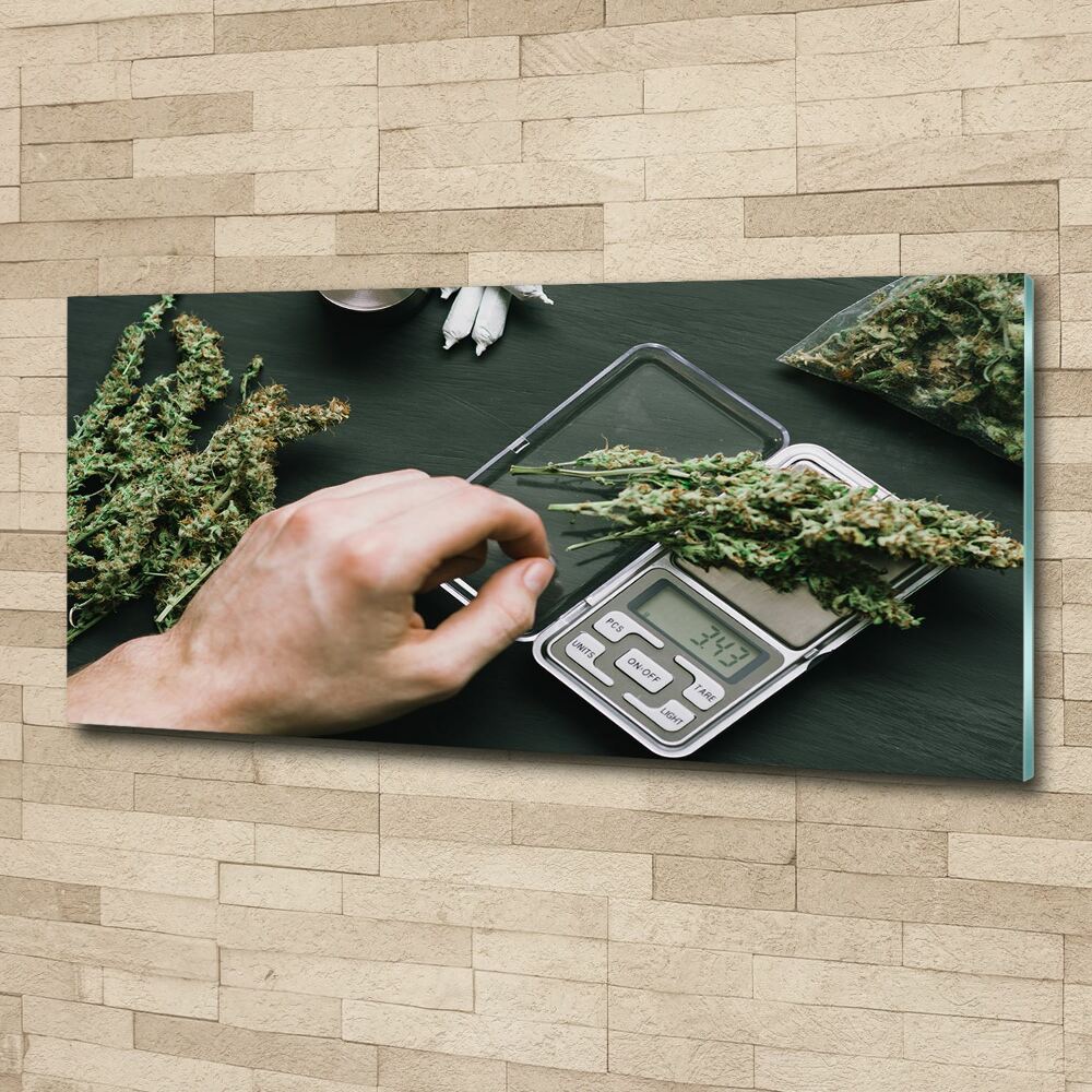 Obraz zdjęcie szkło akryl Topy marihuany