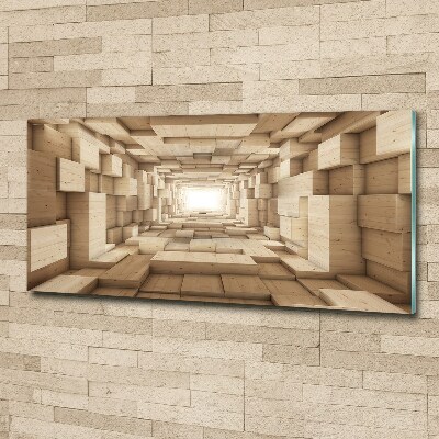 Obraz zdjęcie szkło akryl Drewniany tunel